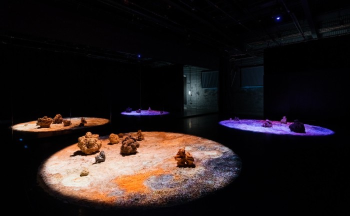 Zahr installation artworks video and clay ceramic sculpture