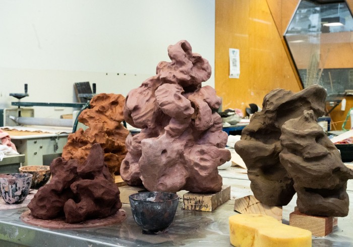 Zahr installation artworks video and ceramic sculpture